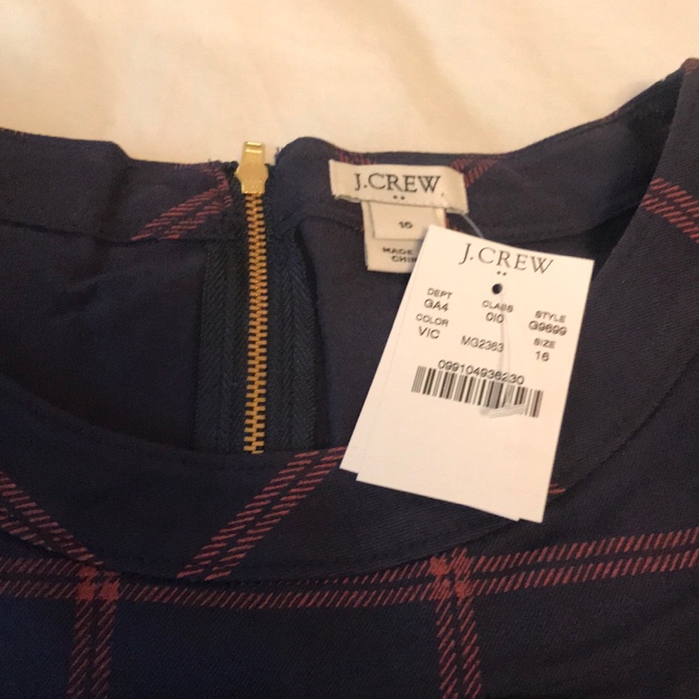 NWT plaid jcrew shift dress